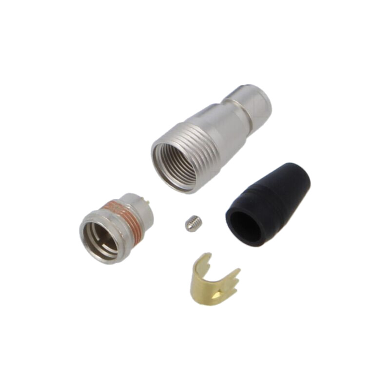 Conector: circular; HR25; lipire; PIN: 4; mufă; pe cablu; tată; drept