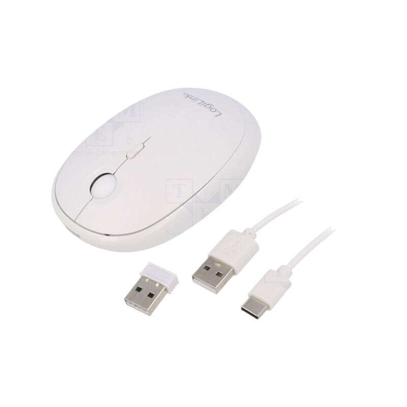 Mouse optic; albă; USB A; fără fir,Bluetooth 4.0; 10m