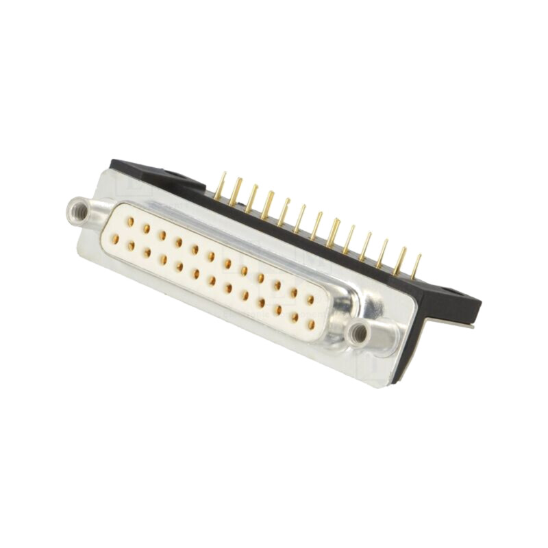 D-Sub; PIN: 25; soclu; mamă; pt.montare pe panou,pentru PCB; THT