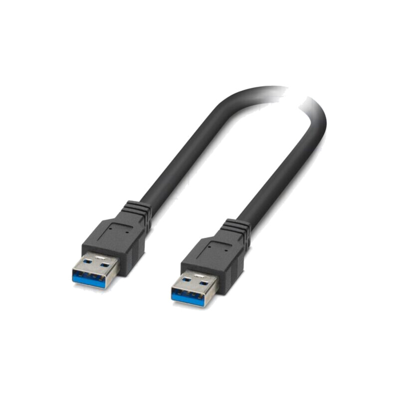 Cablu; USB 3.2; USB A mufă,din ambele părţi; 2m; negru; Fire: Cu