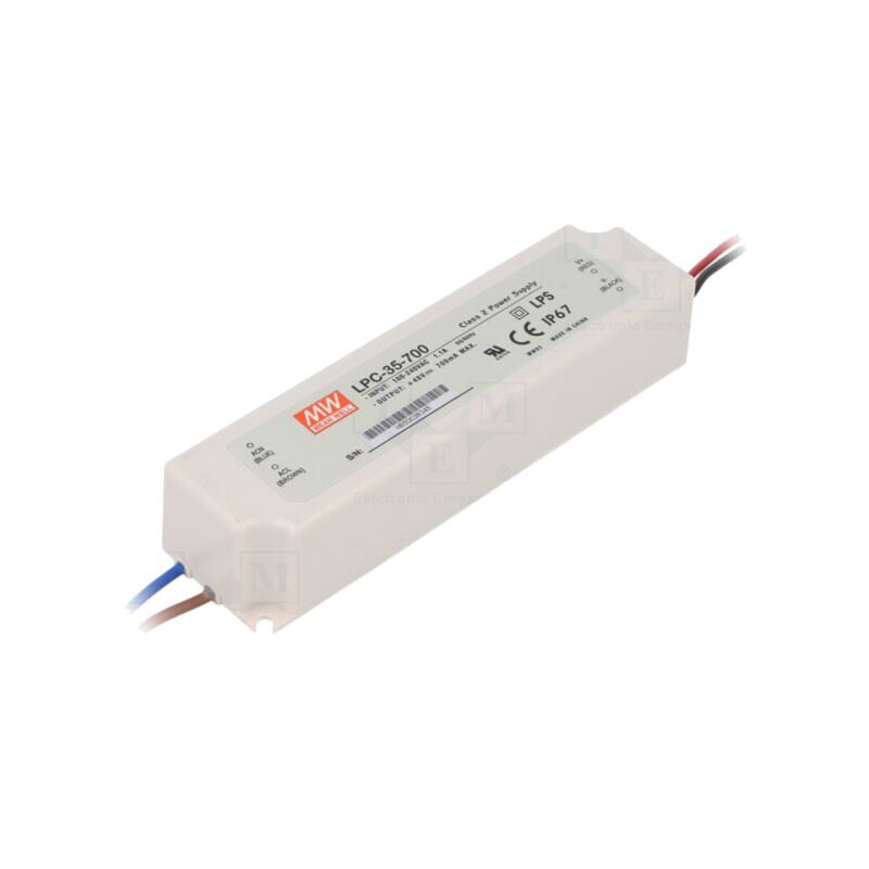Alimentator: pulsatoriu; LED; 33,6W; 9÷48VDC; 700mA; 90÷264VAC