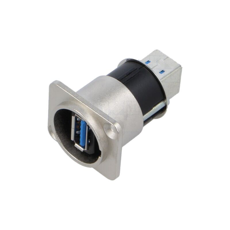 Adaptor; USB A soclu-faţă,USB B soclu-spate; FT; cu împământare