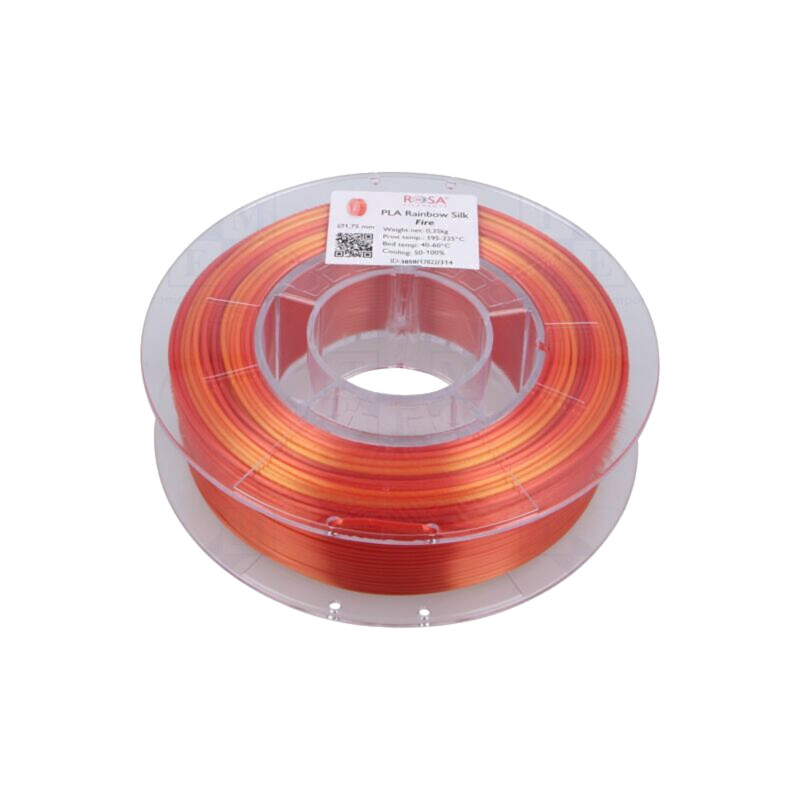 Filament: PLA Rainbow; 1,75mm; silk fire; 185÷225°C; 350g Filament: PLA Rainbow; 1,75mm; silk fire; 185÷225°C; 350g