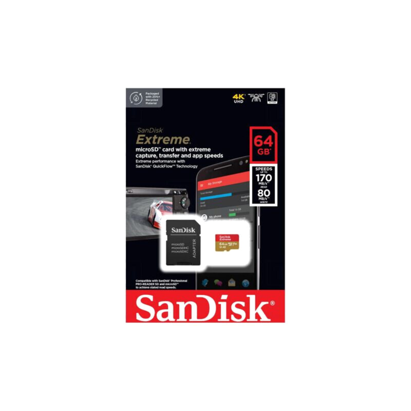 Card de memorie; Extreme,Specificaţie A2; microSDXC; R: 170MB/s Card de memorie; Extreme,Specificaţie A2; microSDXC; R: 170MB/s