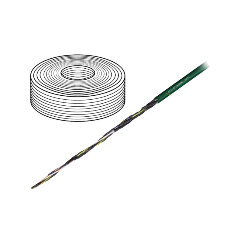 Cablu: cablu de control; chainflex® CF5; 18G1mm2; PVC; verde; Cu