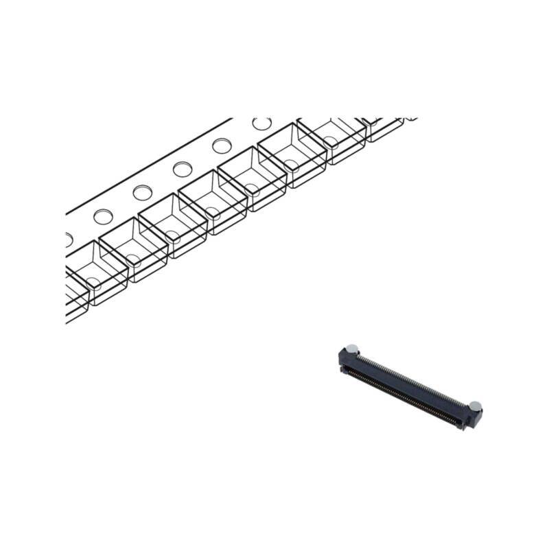 Conector: PCB-PCB; mamă; PIN: 120; 0,8mm; ERF8; aurit; SMT; soclu
