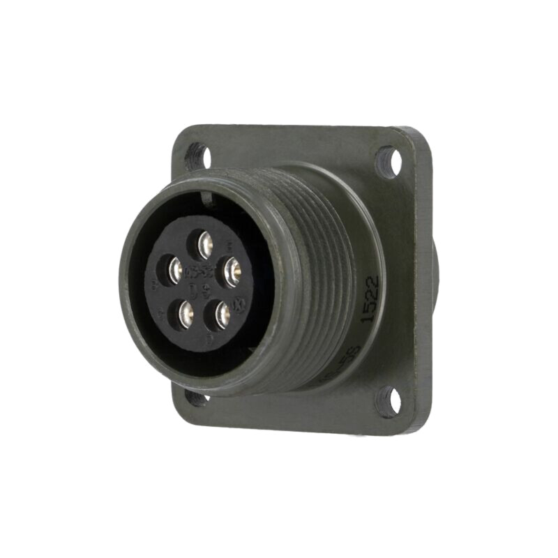 Conector: circular; soclu; PIN: 5; mamă; lipire; MS/DS; argintat; 13A