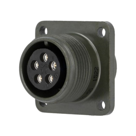 Conector: circular; soclu; PIN: 5; mamă; lipire; MS/DS; argintat; 13A
