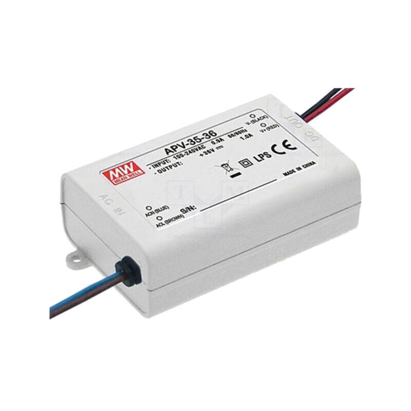 Alimentator: pulsatoriu; LED; 36W; 24VDC; 1,5A; 90÷264VAC; IP42