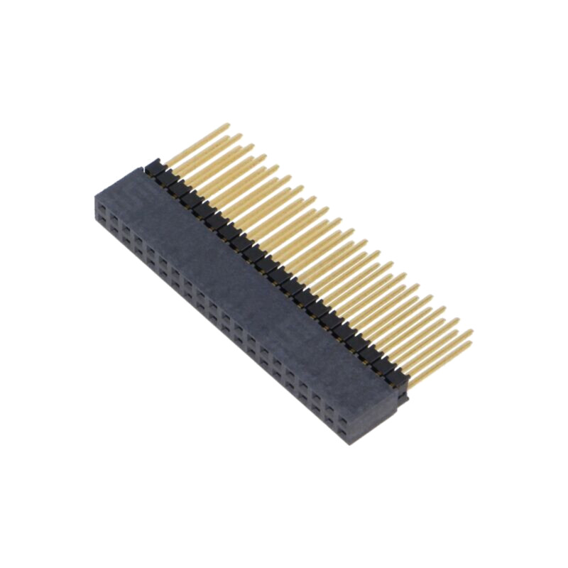 Conector: şiruri pini; tată; PIN: 40; 2,54mm; aurit; THT; soclu Conector: şiruri pini; tată; PIN: 40; 2,54mm; aurit; THT; soclu