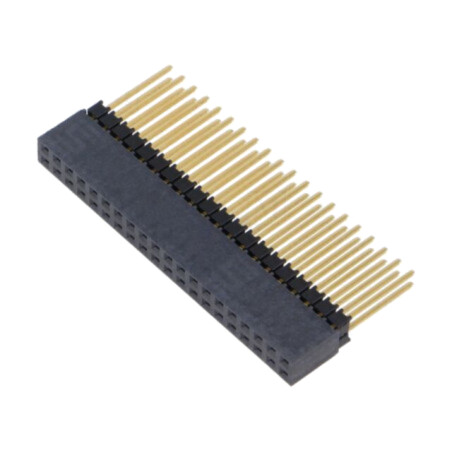 Conector: şiruri pini; tată; PIN: 40; 2,54mm; aurit; THT; soclu