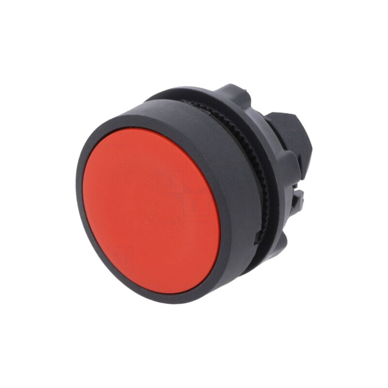 Comutator: acţionat prin apăsare; 22mm; Poz.i stab: 2; roşie; fără