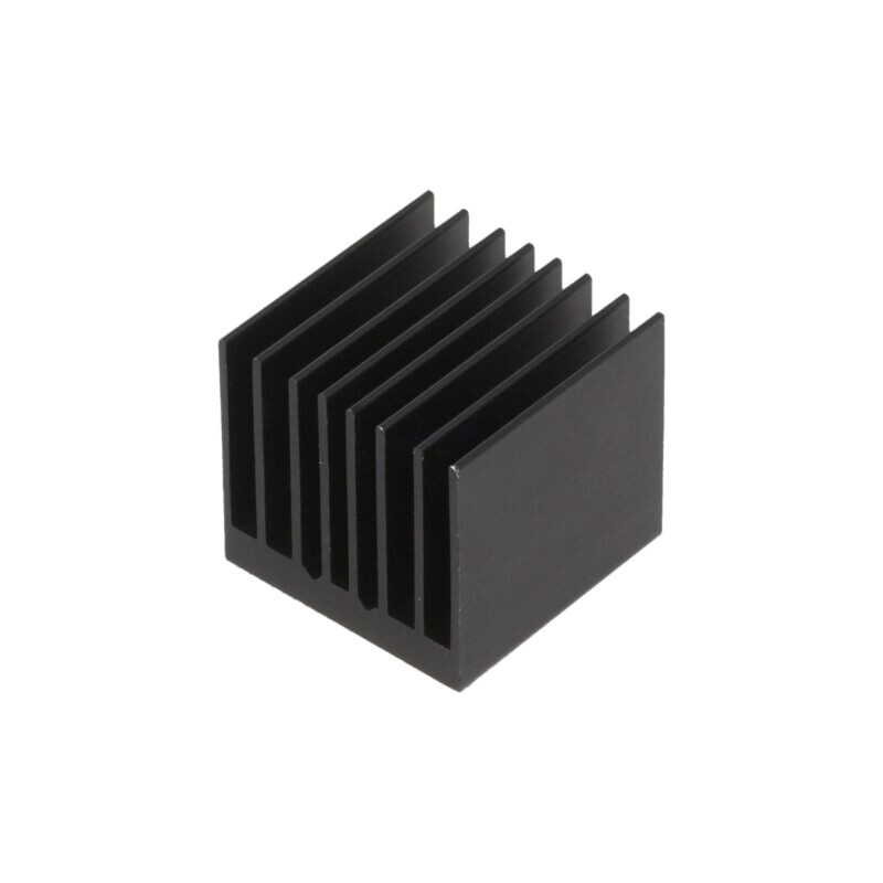 Radiator: extrudat; cu aripioare; BGA; neagră; L: 27mm; W: 27mm Radiator: extrudat; cu aripioare; BGA; neagră; L: 27mm; W: 27mm
