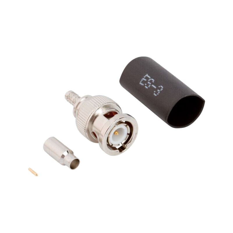 Conector: BNC; mufă; tată; drept; 50Ω; lipire,crimpat; pe cablu