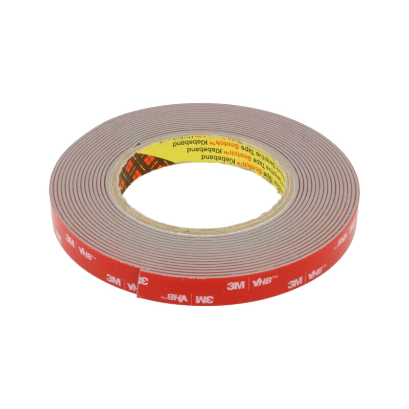 Bandă: de fixare; W: 15mm; L: 5,5m; Thk: 1,6mm; acril; gri; 39N/cm