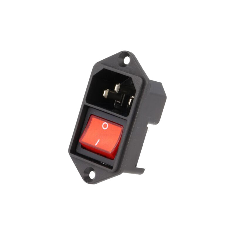 Conector: alimentare AC; soclu; tată; 10A; 250VAC; IEC 60320; KEB2