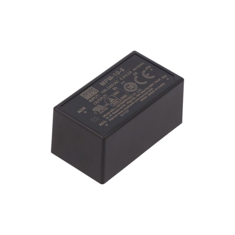 Convertor: AC/DC; 10W; Uintr: 80÷264VAC; 5VDC; Iieş: 2A; OUT: 1; 81%