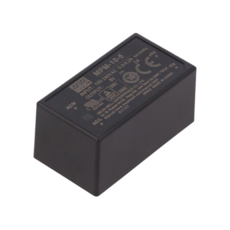Convertor: AC/DC; 10W; Uintr: 80÷264VAC; 5VDC; Iieş: 2A; OUT: 1; 81%