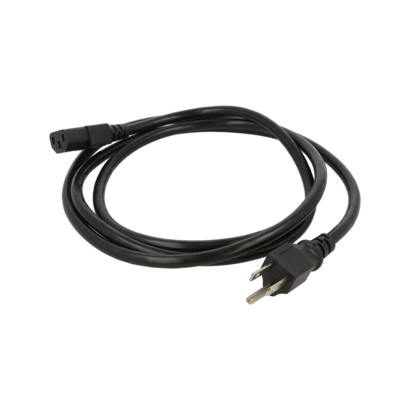 Cablu; 3x16AWG; IEC C13 mamă,NEMA 5-15 (B) mufă; PVC; 2m; negru