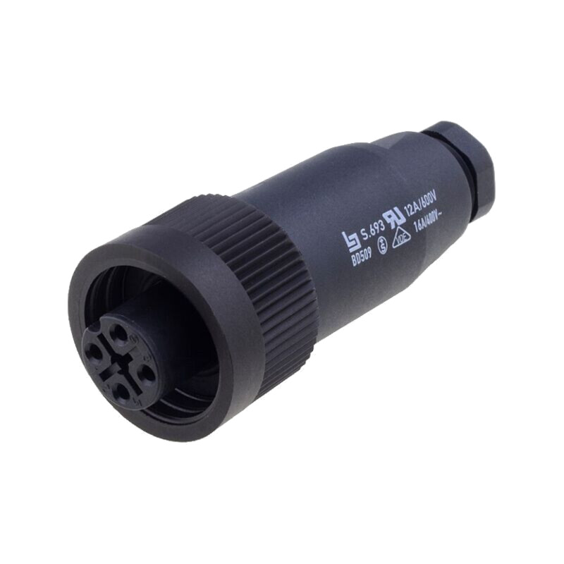 Conector: circular; mufă; 693,RD24; mamă; PIN: 4; argintat; 16A; IP67