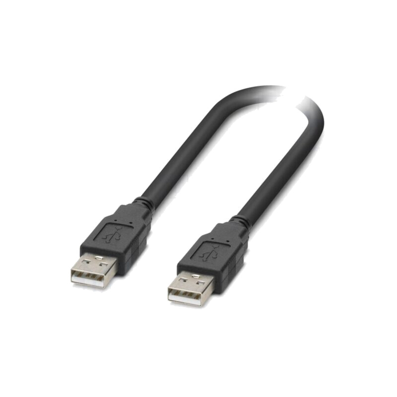 Cablu; USB 2.0; USB A mufă,din ambele părţi; 3m; negru; Fire: Cu