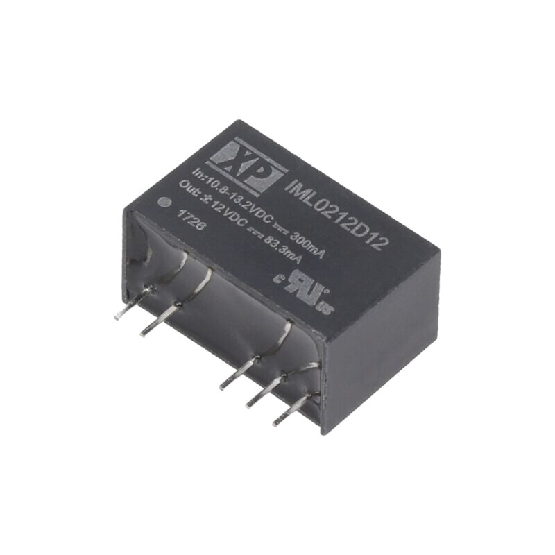 Convertor: DC/DC; 2W; Uintr: 10,8÷13,2VDC; Uieş: 12VDC; Iieş: 83mA