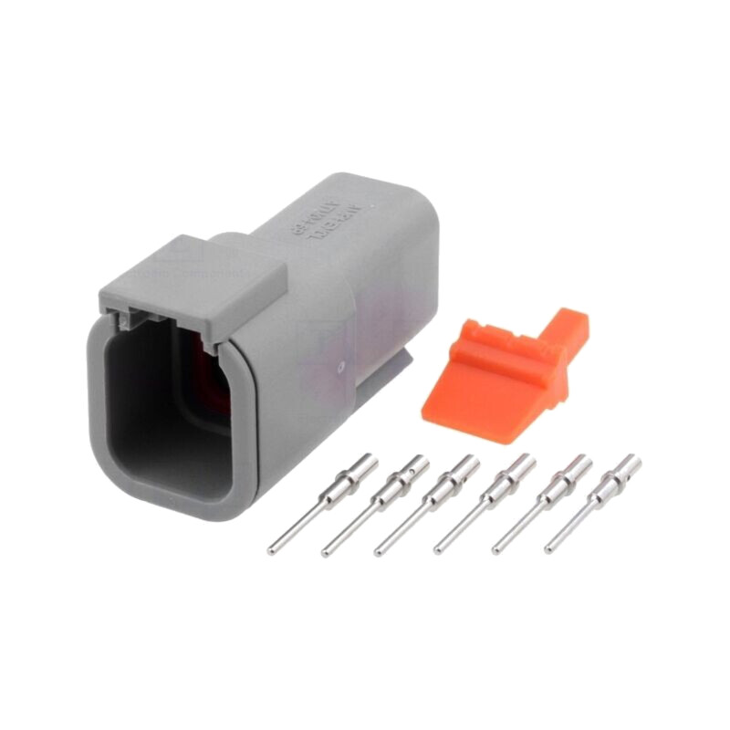 Conector: cablu-cablu; mufă; tată; ATM; pe cablu; PIN: 6; crimpat