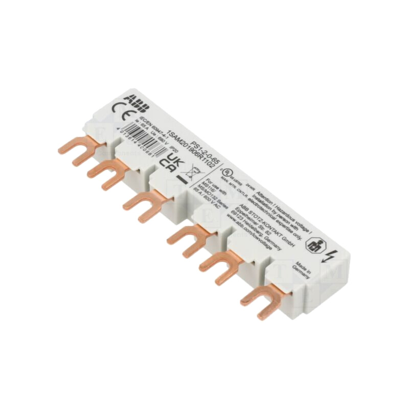 Bară colectoare; 10mm2; Poli: 3; 690VAC; 250VDC; 6kV; Inom: 65A