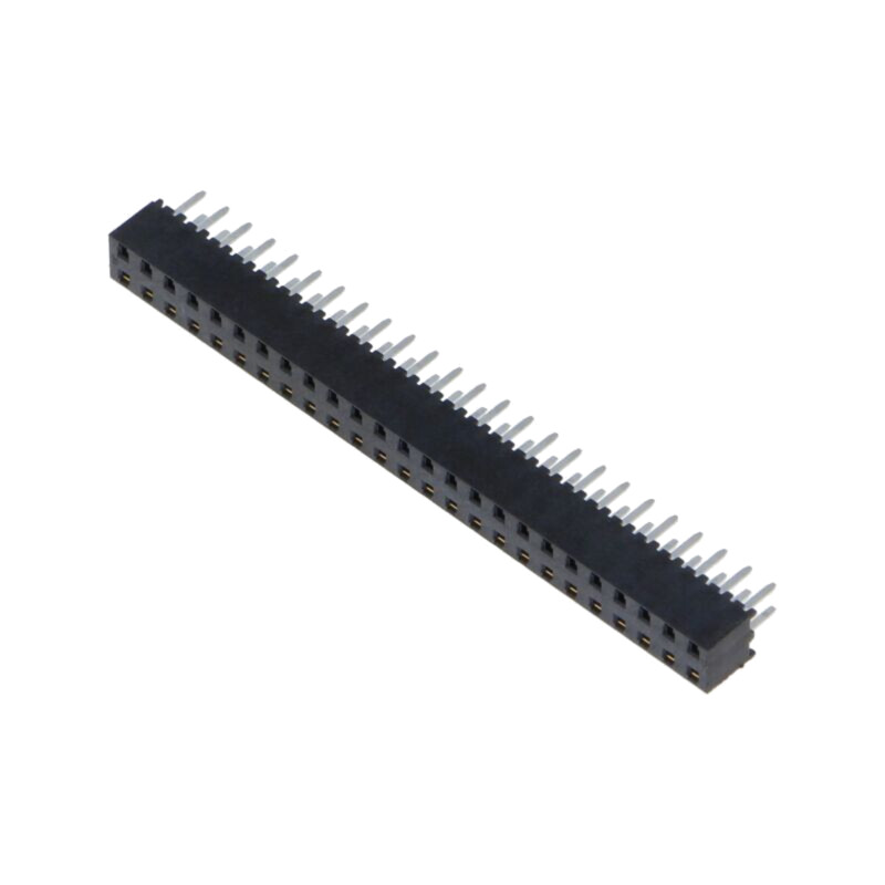 Conector: şiruri pini; mamă; PIN: 50; 2mm; aurit; THT; soclu; drept