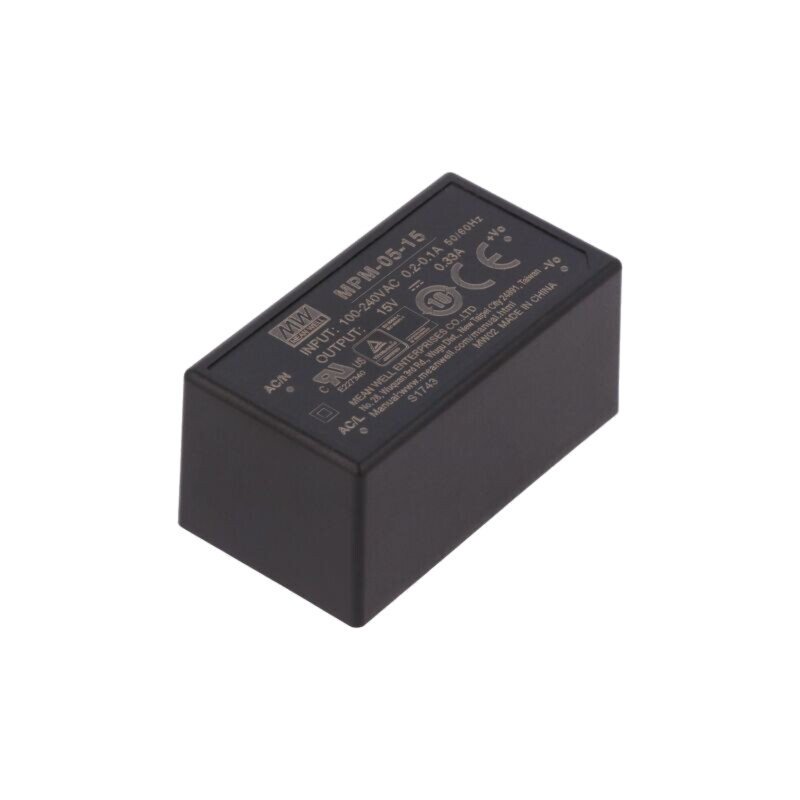 Convertor: AC/DC; 5W; Uintr: 80÷264VAC; 15VDC; Iieş: 330mA; OUT: 1