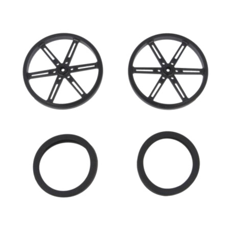 Ax; neagră; cu împingere,înşurubare; Ø: 90mm; Diam.ax: 5,8mm; 2buc.