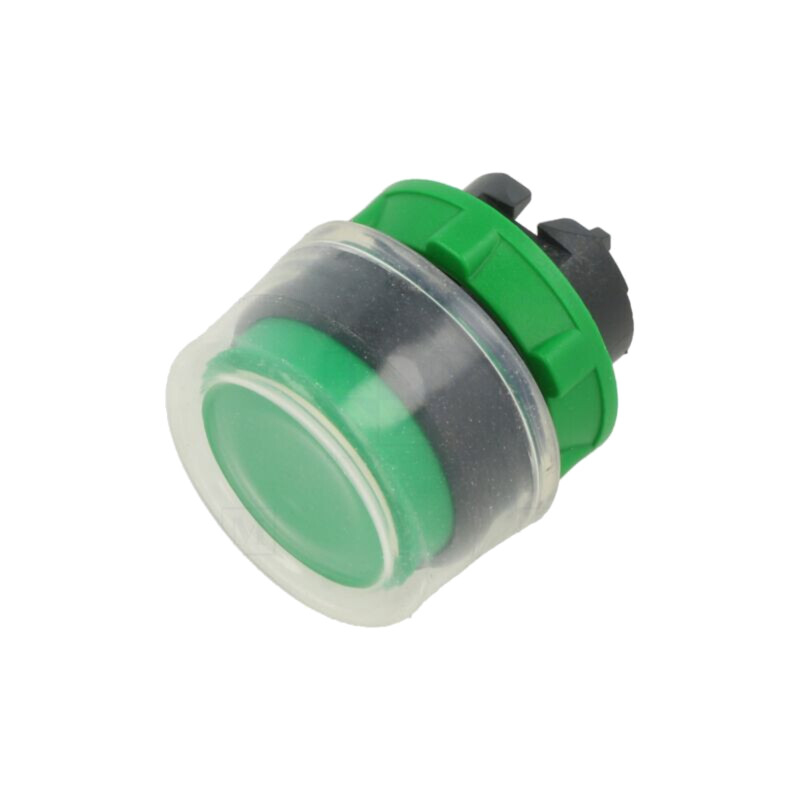 Comutator: acţionat prin apăsare; 22mm; Poz.i stab: 1; verde; fără