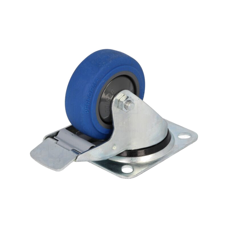 Roată de transport; Ø: 80mm; W: 32mm; H: 105mm; cu placă de montare