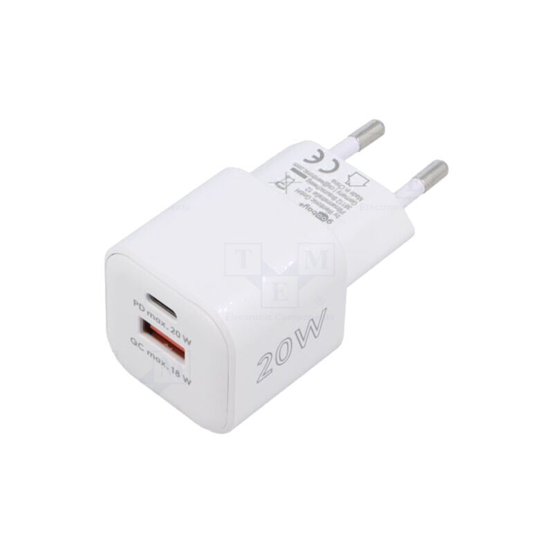 Alimentator: pulsatoriu; alimentare,plug-in; 5÷12VDC; 20W; Apple