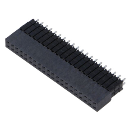 Conector: şiruri pini; tată; PIN: 40; 2,54mm; aurit; THT; soclu