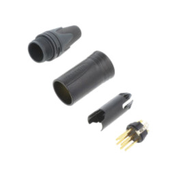 Conector: XLR; mufă; tată; PIN: 6; drept; pe cablu; lipire; 7,5A; XX