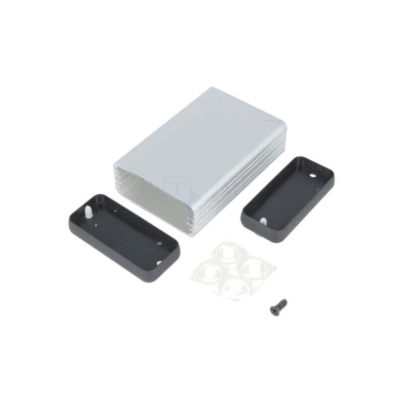 Carcasă: cu panou; 1455; X: 54mm; Y: 80mm; Z: 23mm; aluminiu; gri