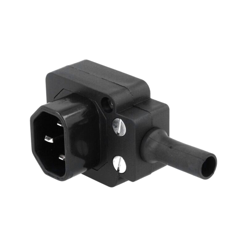 Conector: alimentare AC; mufă; tată; 10A; 250VAC; IEC 60320