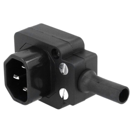 Conector: alimentare AC; mufă; tată; 10A; 250VAC; IEC 60320