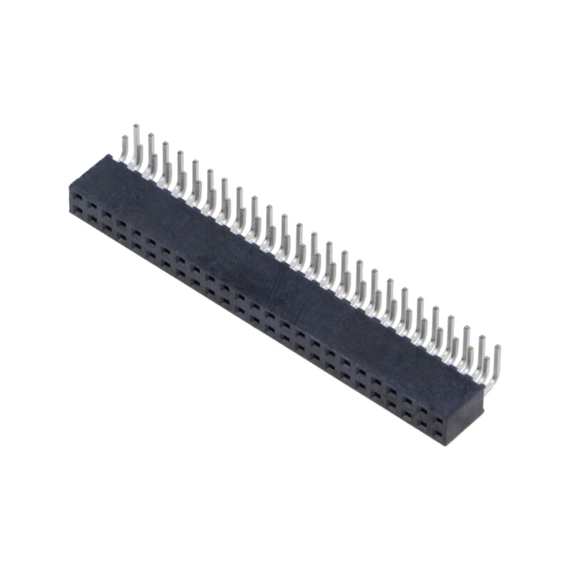 Conector: şiruri pini; mamă; PIN: 50; 2mm; gold flash; THT; soclu