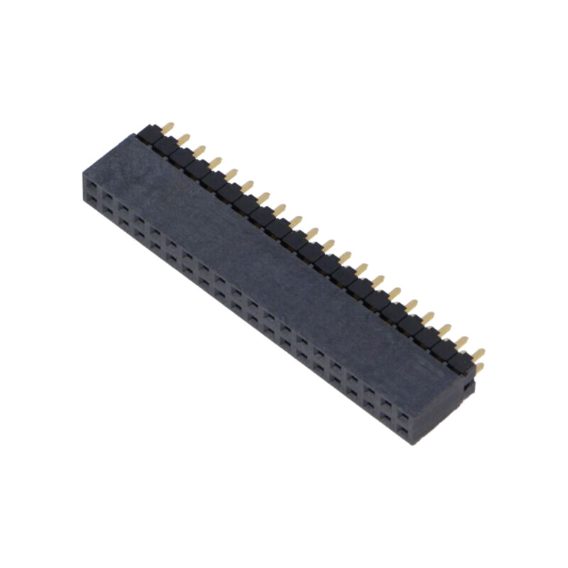 Conector: şiruri pini; tată; PIN: 40; 2,54mm; aurit; THT; soclu