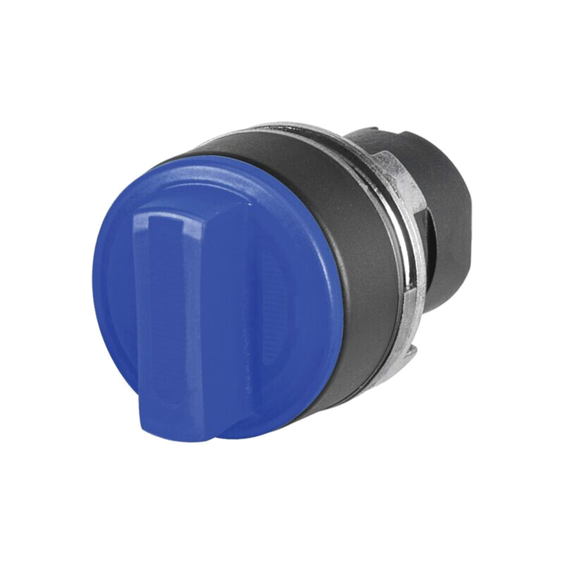 Comutator: rotativ; 22mm; Poz.i stab: 3; albastră; IP65; proeminent