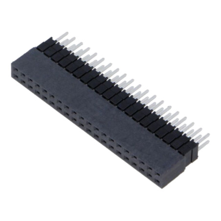 Conector: şiruri pini; tată; PIN: 40; 2,54mm; aurit; THT; soclu