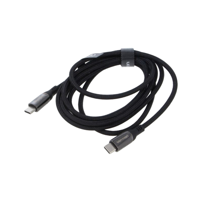Cablu; USB 2.0; USB C mufă,din ambele părţi; nichelat; 2m; negru