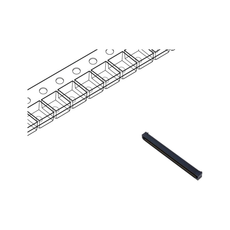 Conector: PCB-PCB; mamă; PIN: 150; 0,8mm; ERF8; aurit; SMT; soclu