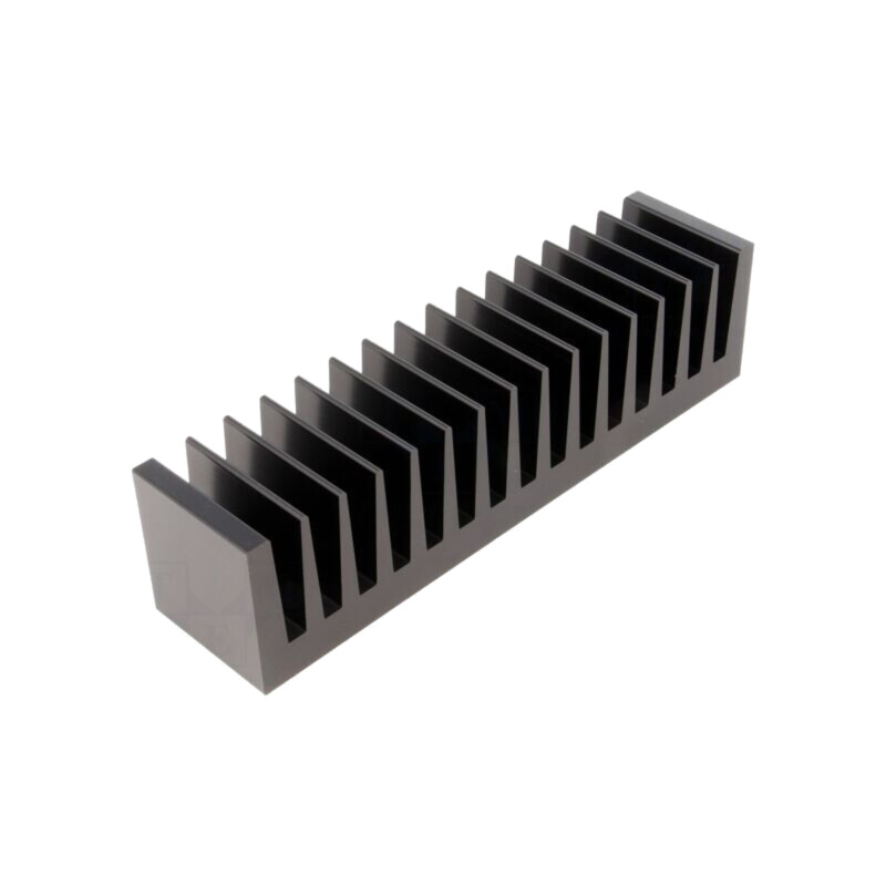Radiator: extrudat; cu aripioare; neagră; L: 37,5mm; W: 160mm Radiator: extrudat; cu aripioare; neagră; L: 37,5mm; W: 160mm