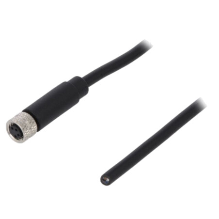 Conector: M8; mamă; PIN: 4; drept; cu manşon,cu cablu; mufă; 3A; 30V