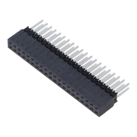 Conector: şiruri pini; tată; PIN: 40; 2,54mm; aurit; THT; soclu