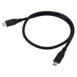 Cablu; USB 4.0; USB C mufă,din ambele părţi; 0,5m; negru; 20Gbps