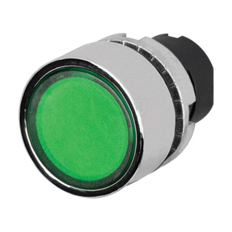 Comutator: acţionat prin apăsare; 22mm; Poz.i stab: 1; verde; IP65